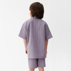 Костюм для мальчика (рубашка, шорты) KAFTAN, р.30 (98-104), серый - Фото 4