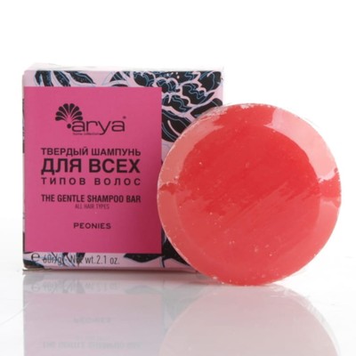 Шампунь для волос твёрдый Arya Peonies, 60 г