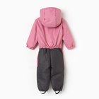 Комбинезон демисезонный для девочки, цвет розово-серый, рост 86-92 - фото 23872792
