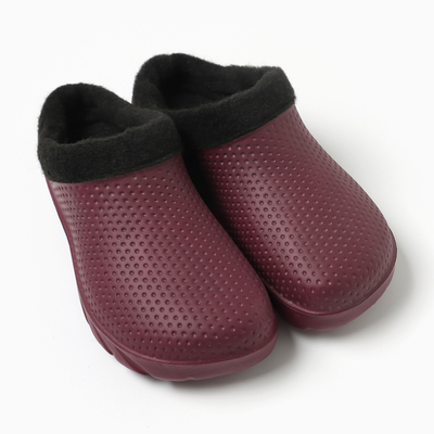 Сабо утепленные, размер 36-37, бордовые