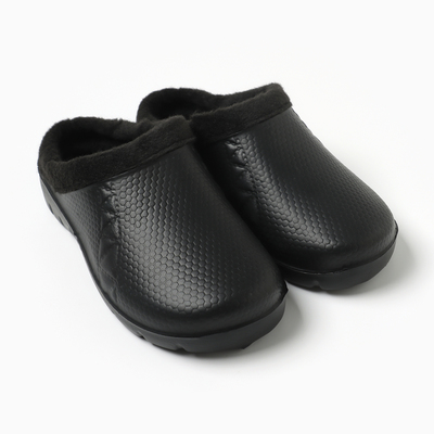 Галоши - сабо мужские утепленные, размер 44, чёрные