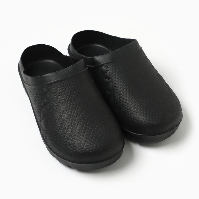 Галоши-сабо мужские, размер 44, чёрные, ЭВА - Фото 1