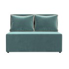 Прямой диван «Лагуна», механизм выкатной, велюр, цвет бирюзовый / бежевый - фото 121573968