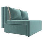 Прямой диван «Лагуна», механизм выкатной, велюр, цвет бирюзовый / бежевый - фото 121573969