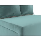 Прямой диван «Лагуна», механизм выкатной, велюр, цвет бирюзовый / бежевый - фото 121573970