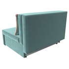 Прямой диван «Лагуна», механизм выкатной, велюр, цвет бирюзовый / бежевый - фото 121573967