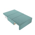 Прямой диван «Лагуна», механизм выкатной, велюр, цвет бирюзовый / бежевый - фото 121573965