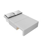 Прямой диван «Лагуна», механизм выкатной, экокожа, цвет белый / чёрный - фото 121573999