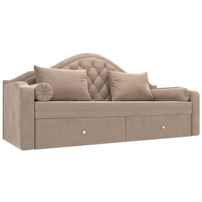 Диван детский «Сойер», механизм выкатной, велюр, цвет бежевый