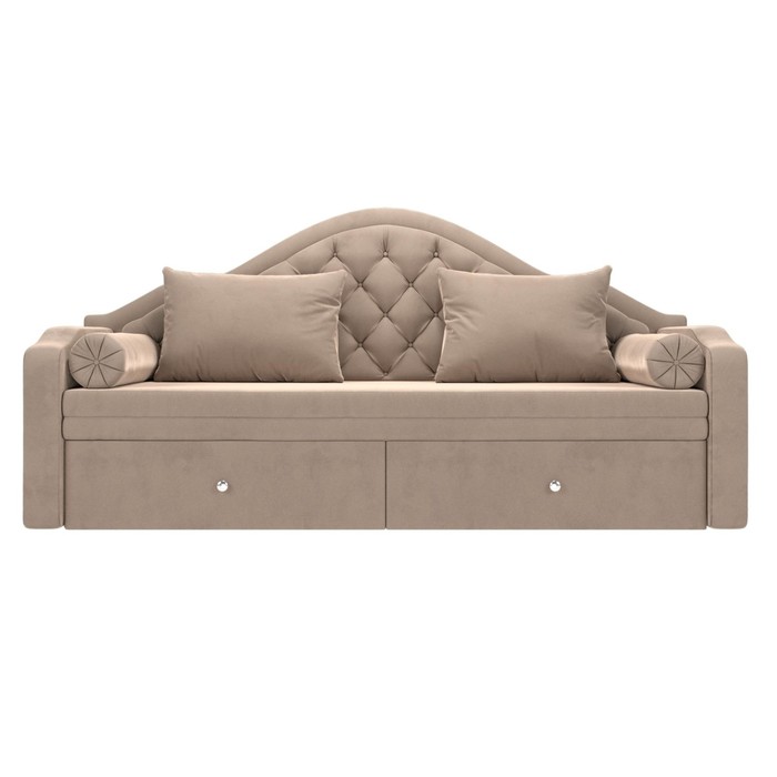 Детский диван «Сойер», механизм выкатной, велюр, цвет бежевый - Фото 1