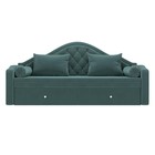 Детский диван «Сойер», механизм выкатной, велюр, цвет бирюзовый 10388897