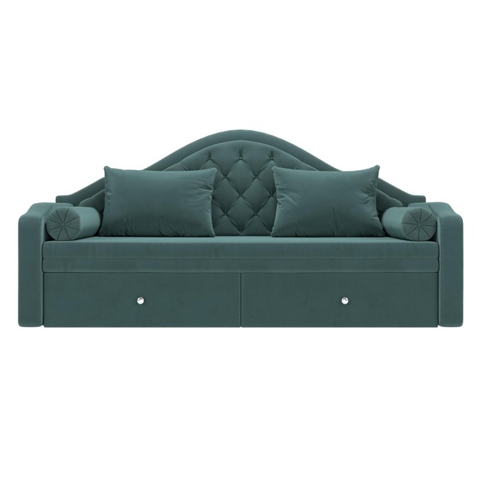 Детский диван «Сойер», механизм выкатной, велюр, цвет бирюзовый - Фото 1