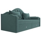 Детский диван «Сойер», механизм выкатной, велюр, цвет бирюзовый 10388897