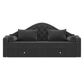 Детский диван «Сойер», механизм выкатной, велюр, цвет серый 10388898