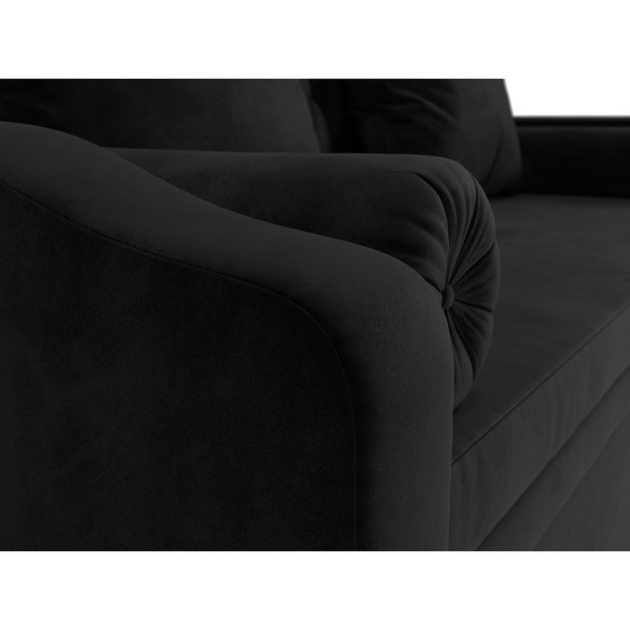 Детский диван «Сойер», механизм выкатной, велюр, цвет чёрный - фото 1906650581