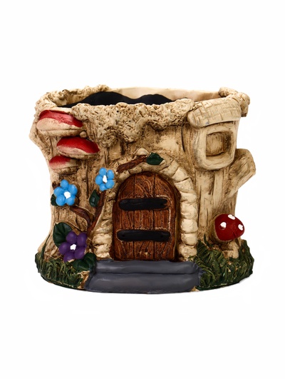 Декоративный горшок для цветов «Домик феи», 10×9×9 см, керамический