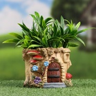 Декоративный горшок для цветов «Домик феи», 10×9×9 см, керамический - фото 64573432