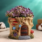 Декоративный горшок для цветов «Домик феи», 10×9×9 см, керамический - фото 64573433