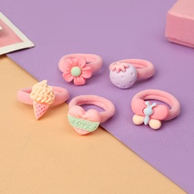 Резинка для волос "Малышка" (набор 10 шт) ассорти, микс (комплект 6 шт)