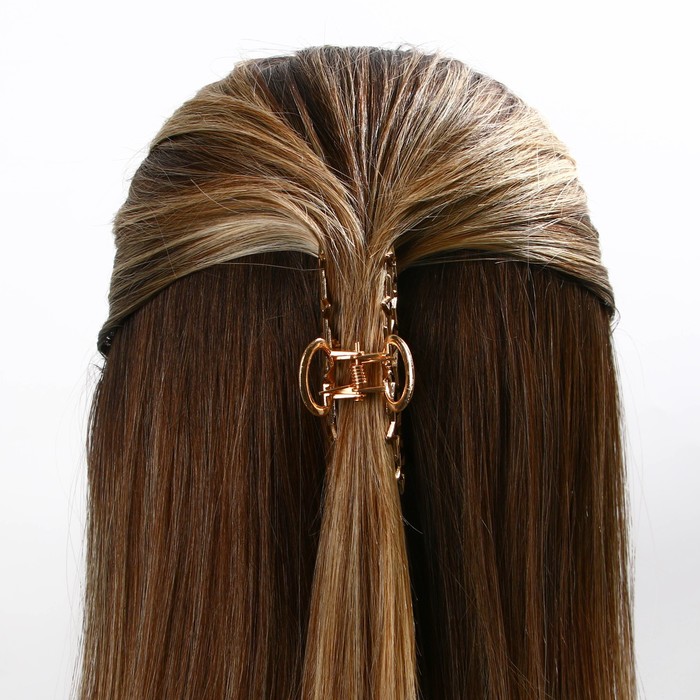 Краб для волос со звёздами "Сияй", 7 х 2.5 х 2 см