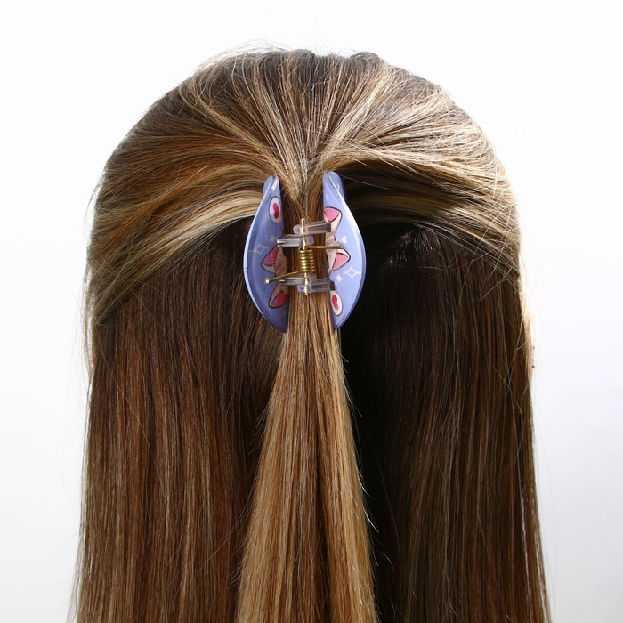 Краб для волос "Милашка", цвет фиолетовый, 7 х 7 х 2.5 см