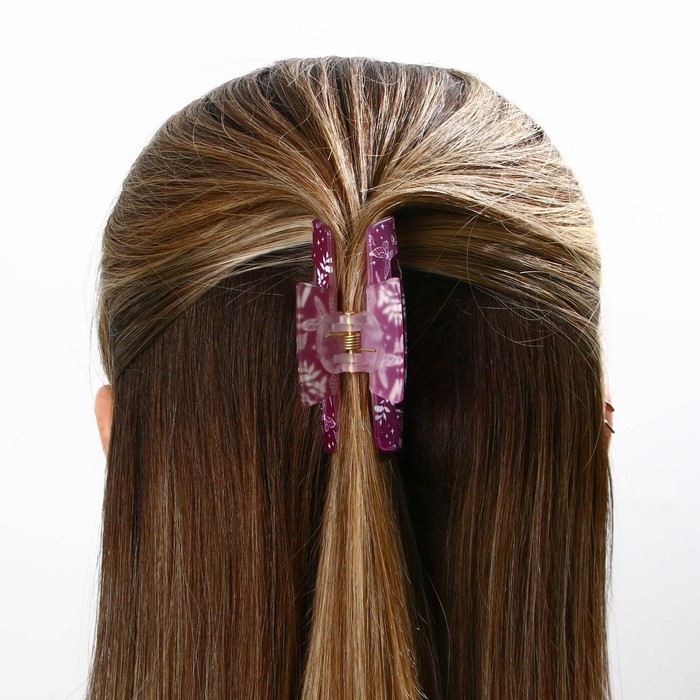 Краб для волос "Стильной", ярко-розовый, 11 х 5 х 3 см