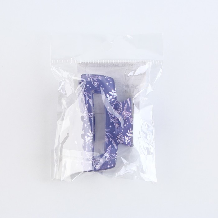 Краб для волос "Цветочная нежность", фиолетовый, 11 х 5 х 3 см
