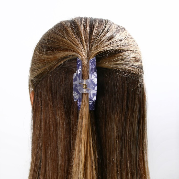 Краб для волос "Цветочная нежность", фиолетовый, 11 х 5 х 3 см