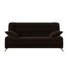 Прямой диван «Анна», механизм книжка, микровельвет, цвет коричневый - Фото 2