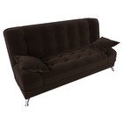 Прямой диван «Анна», механизм книжка, микровельвет, цвет коричневый - Фото 6