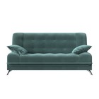 Прямой диван «Анна», механизм книжка, велюр, цвет бирюзовый  (артикул 10388583)  большой выбор товаров оптом и в розницу по низким ценам с доставкой