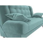 Прямой диван «Анна», механизм книжка, велюр, цвет бирюзовый  (артикул 10388583)  большой выбор товаров оптом и в розницу по низким ценам с доставкой