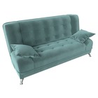 Прямой диван «Анна», механизм книжка, велюр, цвет бирюзовый  (артикул 10388583)  большой выбор товаров оптом и в розницу по низким ценам с доставкой