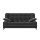 Прямой диван «Анна», механизм книжка, велюр, цвет серый - Фото 2
