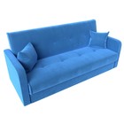 Прямой диван «Надежда», механизм книжка, велюр, цвет голубой - Фото 5