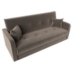 Прямой диван «Надежда», механизм книжка, велюр, цвет коричневый - Фото 5