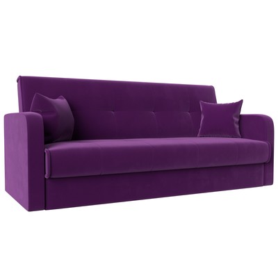 Прямой диван «Надежда», механизм книжка, микровельвет, цвет фиолетовый