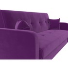 Прямой диван «Надежда», механизм книжка, микровельвет, цвет фиолетовый - Фото 4