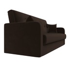 Прямой диван «Надежда», механизм книжка, микровельвет, цвет коричневый - Фото 3