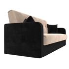 Прямой диван «Надежда», механизм книжка, велюр, цвет бежевый / чёрный - Фото 3