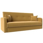 Прямой диван «Надежда», механизм книжка, микровельвет, цвет жёлтый - Фото 1