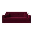 Прямой диван «Надежда», механизм книжка, микровельвет, цвет бордовый - Фото 2