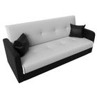 Прямой диван «Надежда», механизм книжка, экокожа, цвет белый / чёрный - Фото 5