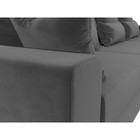 Диван прямой «Майами Long», механизм еврокнижка, велюр, цвет серый - Фото 4
