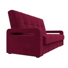 Прямой диван «Гермес Лайт», механизм книжка, микровельвет, цвет бордовый - Фото 3