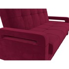 Прямой диван «Гермес Лайт», механизм книжка, микровельвет, цвет бордовый - Фото 4