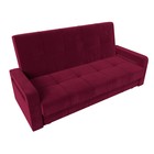 Прямой диван «Гермес Лайт», механизм книжка, микровельвет, цвет бордовый - Фото 5