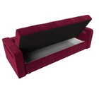 Прямой диван «Гермес Лайт», механизм книжка, микровельвет, цвет бордовый - Фото 6