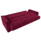 Прямой диван «Гермес Лайт», механизм книжка, микровельвет, цвет бордовый - Фото 7