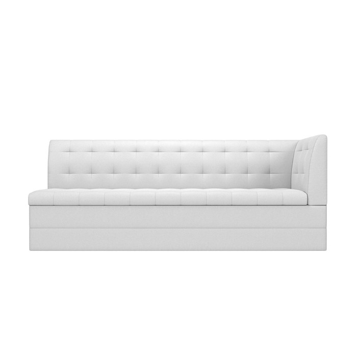 Кухонный диван «Бриз с углом справа», механизм дельфин, экокожа, цвет белый - фото 1908094995